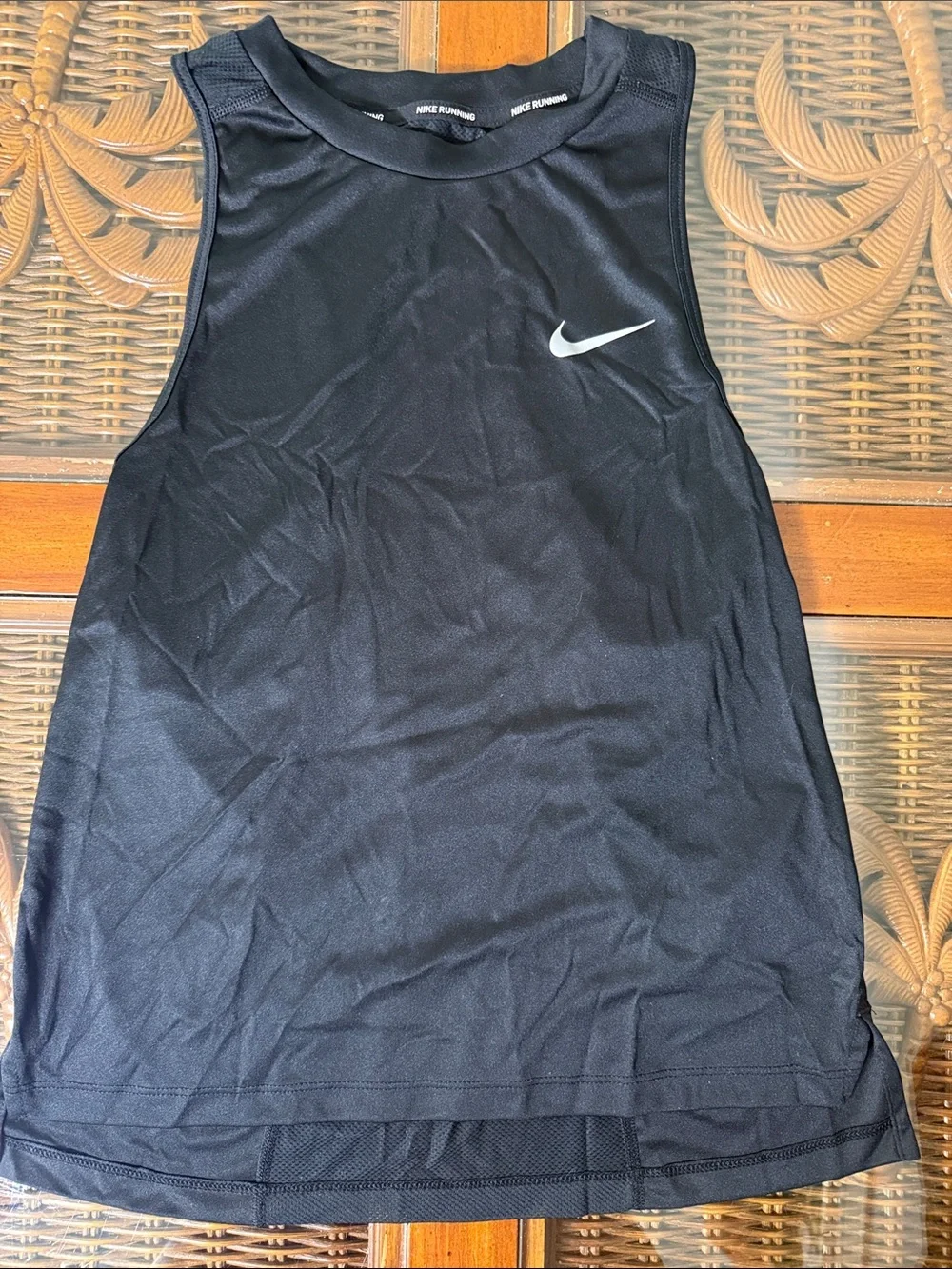 Nike Black Tank Top with White Swoosh